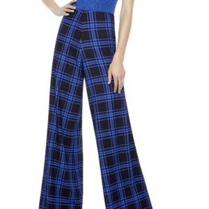 Alice + Olivia -  Athena Plaid Wide Leg Pant